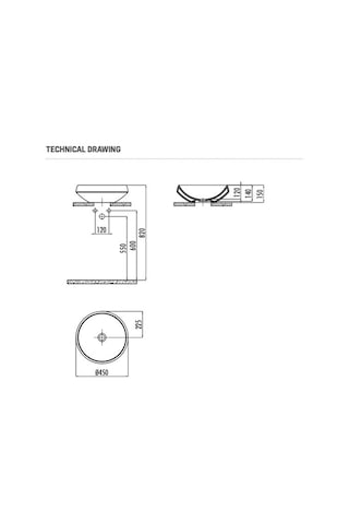 Creavit De045 Deep Tezgah Üzeri Lavabo Ø45 CM