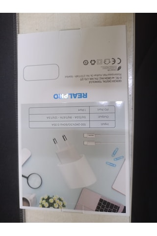 Real Prorl03 Chargıng Adapter Beyaz-1 Adet Kablo Hızlı Typec Kutulu