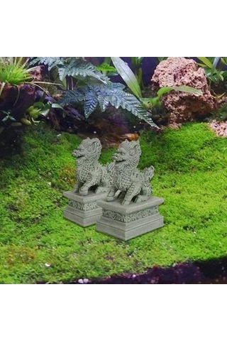 Lijinxu 2 Adet Mini Kirin Heykelleri Minyatür Figürler Küçük 2,2cmx3cmx4,5cm