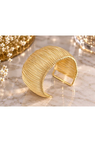 Terragolds Çelik Tel Sarma Model Gold Renk Kadın Bileklilk - Bb7893 Altın