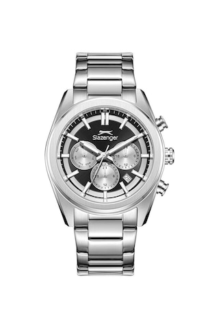 Slazenger Sl.09.2554.2.01 Quartz Çelik Gri Siyah Kadran 42 Mm Erkek Kol Saati Gri