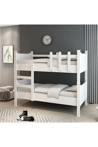 Afilli Ayrılabilen Tamamı Mdf Ranza Beyaz 90x190 R1005