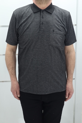 Becces Dmctekstil Erkek 002 Çizgili Klasik Kesim Rahat Kalıp Tek Cepli Polo Yaka T-shirt Siyah
