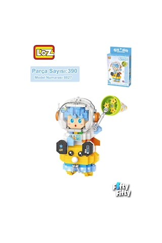 Loz Micro Block Serisi Mavi Astronot 390 Parça Oyuncak Yapım Seti Fflz-8827