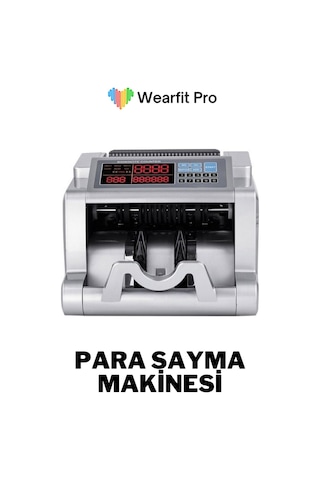 Wearfitpro Karışık Kağıt Para Sayma Makinesi Gri