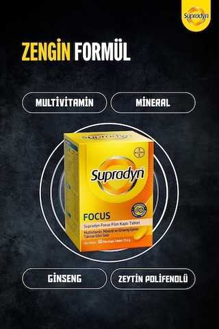 Supradyn Focus 30 Tablet 2 Adet