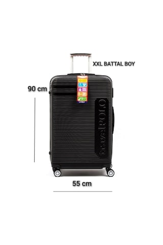 Travel Polo Xxlbattal Boy Dev Boy 90 Cm Valiz & Bavul Siyah