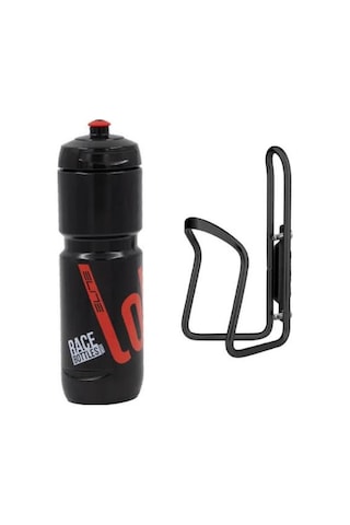 Bike Sky Elite Super Loli 800ml Bisiklet Matara Kafes Seti Siyah Siyah