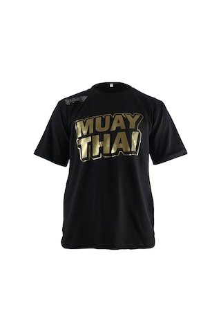 Dragondo Tx8524 Muaythai Tişört God Baskılı Muay Thai Tişörtü Siyah