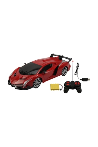 Uzaktan Kumandalı Şarjlı Araba 24 Cm Işıklı Ferrari & Lamborghini Model Full Fonksiyonlu Oyuncak Kırmızı Lamborghini