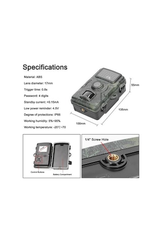 Maoyaya -16mp 1080p Gündüz/gece Kamera, Kamuflajlı Kamera, Yüksek Kalite Video Kamuflaj