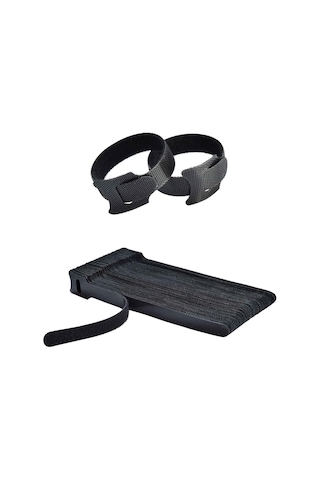 50 Adet Çizikli Kablo Bağı, Kablo Bağlamak İçin Kolay Kesilebilen Yeniden Kullanılabilir Kablo Yönetim Bağları, Siyah, 150mmx12mm