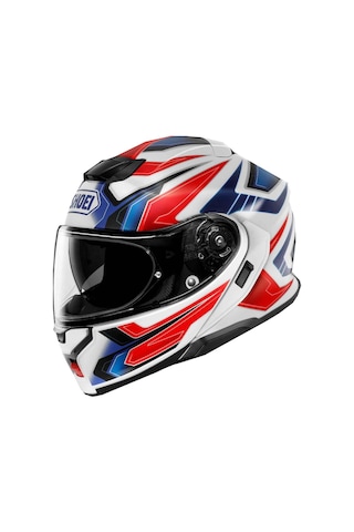 Shoei Neotech 3 Anthem Tc-10 Çene Açılır Kask Beyaz - Kırmızı - Mavi
