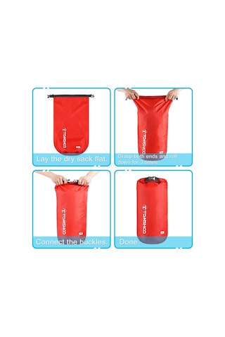 Tomshoo Su Geçirmez Kuru Çuval 5'li Paket Açık Hava Kampı İçin Hafif Su Geçirmez Depolama Kuru Çantalar 3l & 5l & 8l Çok Renkli