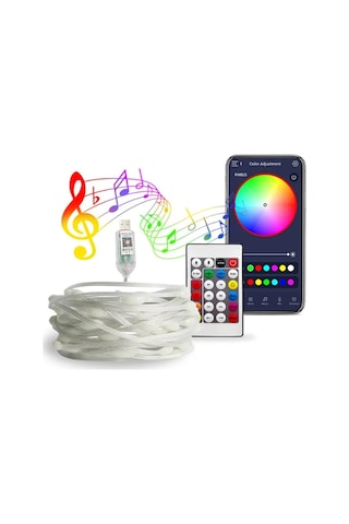 10m Rgb Usb Bluetooth Led Işık Yılbaşı Ağacı Işığı Dekor Lefi