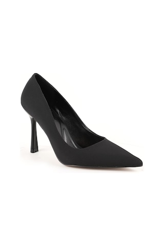 Libero L085.k1001 Klasik Sivri Burun Nubuk Kadın Stiletto Siyah