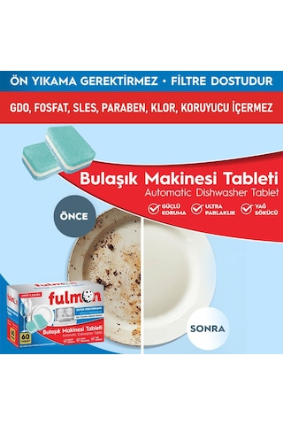 Fulmon Hepsi Bir Arada Bulaşık Makinesi Tableti 60'lı