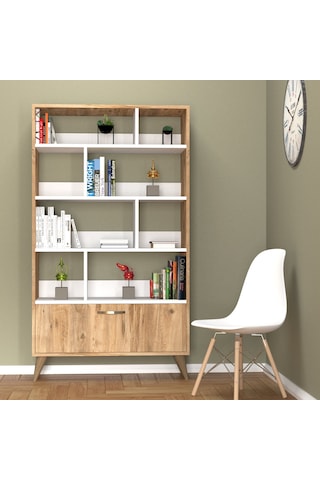 Tanmob Gold Kitaplık Çam-Beyaz - Ktb0202