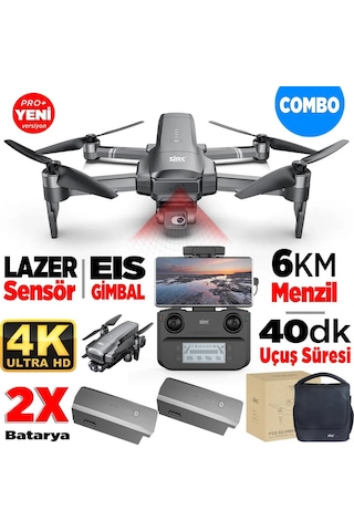 SJRC F22 S2 Pro+ Combo 4K Kameralı Drone Seti - 2Batarya+6KM Menzil+Çarpışma Sensörü+40 Dakika Uçuş Süresi+Çanta+EIS Gimbal