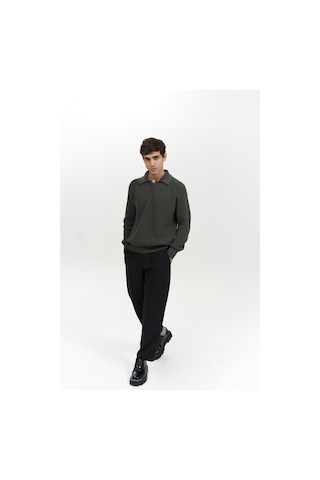 Vander Düğme Detay Antrasit Erkek Triko Kazak Antrasit