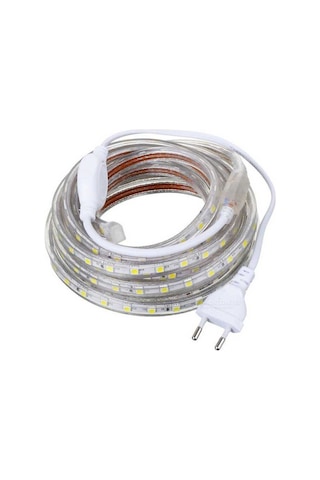 220 Volt 5050 3 Çipli Hortum Led + Fiş - 20 Mt- Günışığ