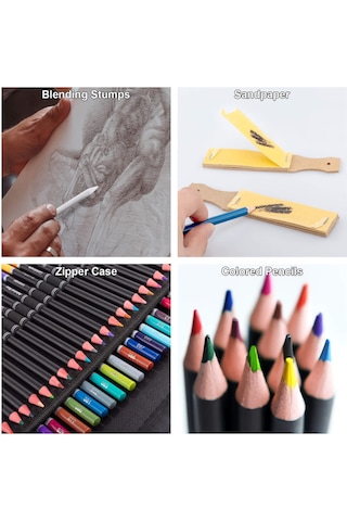Tuomeng Yağlı Boya Kurşun Seti Sanat Renk Aletleri Başlangıç Boyama Seti 120 Parça Set