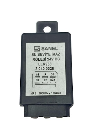 Sanel 24v Su Seviye İkaz Rölesi 6 Fiş 15-p-31-30-87-87a Jeneratör