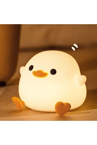 Springsun Çocuklar İçin Silikon Ördek Lamba, Dokunmatik Led Gece Lambası, Şarj Edilebilir, 2 Parlaklık Modu, Ev Dekorasyonu Ve Oyun Eşyası Diğer