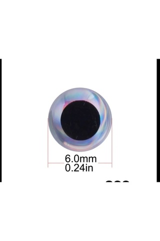 3d Göz - 6 Mm - Jig Rapala Kaşık Silikonlar Için Yapay Göz - 50 A