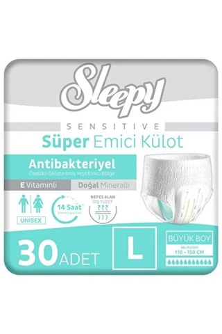 Sleepy Sensitive Emici Külot Large 30 Adet 1x30 Paket L