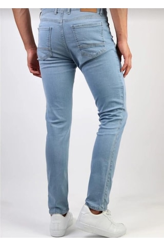 Slim Fit Likralı Erkek Kot Pantolon 30 Buz Mavi