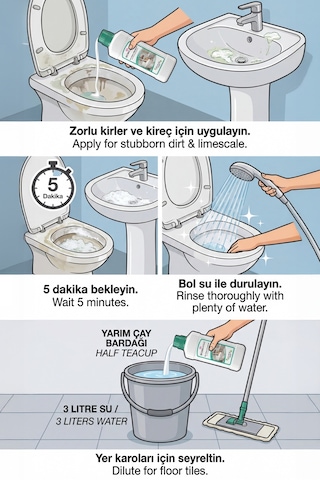Doğal Wc & Banyo Temizleyici Temizliğin En Doğal Hali 750 Ml