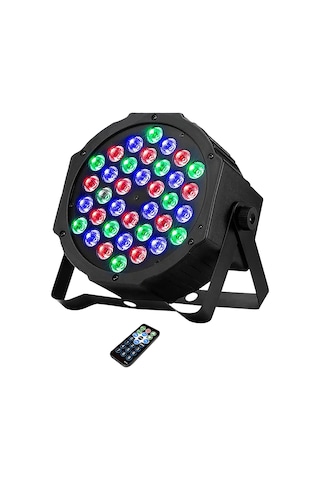 Youtek 36 Led Renkli Sahne Işığı 36w Sesli Kontrol İle Bar Düğün Gösteri Par Işık Siyah 110v Abd Tipi Siyah