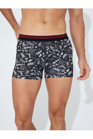 Koton 3'lü Boxer Seti Desenli Pamuklu Siyah 5wlm90027mk