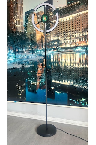 Yüceeller Rgb Modern Led Lambader Dim Edilebilir Siyah
