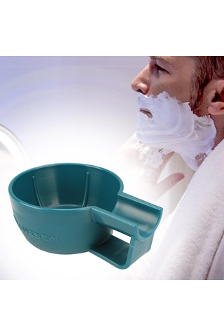 Homyl Tıraş Sabunluk Taşınabilir Saplı, Pürüzsüz, Kasesi