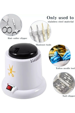Ellea Nail Mini 100 W Sterilizasyon Makinesi Kuru Sistem Ve Asansörlü Steril Kutu Seti
