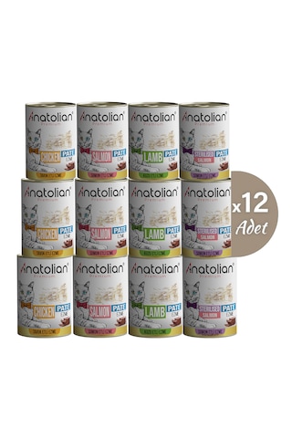 Anatolian Premium Karışık Ezme Yetişkin Kedi Konservesi 12 X 400 G