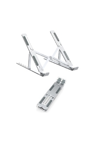 Lemestar Alüminyum Dizüstü Bilgisayar Tutucu, 6 Seviye Yükseklik Ayarı, Soğutucu İç Tasarım, Taşınabilir Katlanabilir Masaüstüüstü Desteği