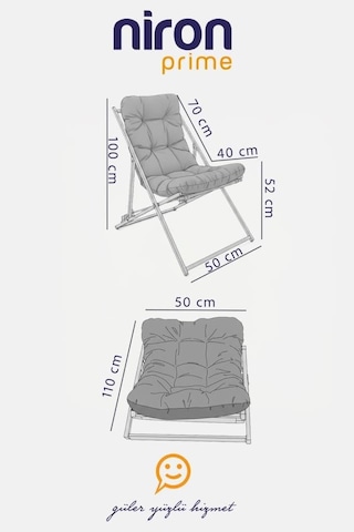Napper Katlanabilir Kırmızı Şezlong - Su Geçirmez Kumaş, Metal İskelet, Balkon Ve Bahçe Sandalyesi Çok Renkli