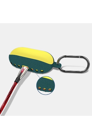 Galaxy Uyumlu Buds Kılıf Zore Airbag 07 Silikon Koyu Yeşil