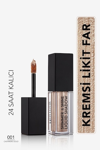 Flormar Shimmer & Shine Metalik Efektli Likit Göz Farı 001 Cashmere Gold