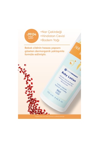 Iva Natura Organik Sertifikalı %98 Doğal Besleyici Bebek Losyonu Shea Ve Nar Özlü 250ml