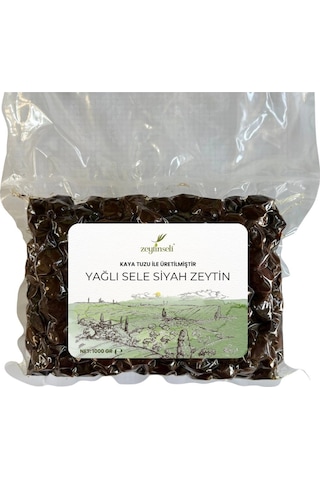 Zeytinseli Yağlı Sele Siyah Zeytin 1 Kg