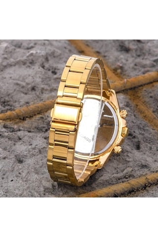 Saattino ST-304248 Çelik Kordon Erkek Kol Saati Gold