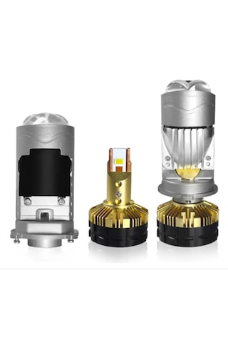 Pro Plus H4 Mercekli Mini Bi-led Perdeli Sellektör Aparatlı 180w 25000 Lumen