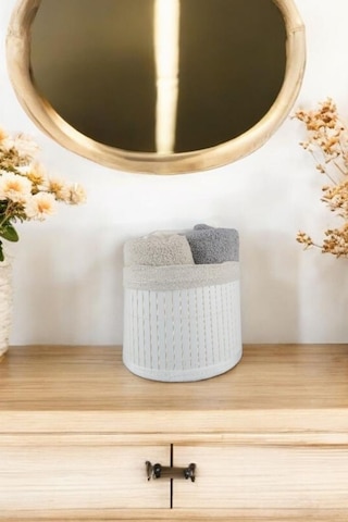 Digithome Bambu Çok Amaçlı Saklama Kutusu Düzenleyici Küçük Boy Organizer Beyaz 18 Cm - Cl-6008-4 C1-1-121