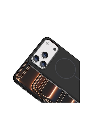 İos Uyumlu İphone 17 Pro Max Kılıf M-safe Şarj Özellikli Kaymaz Silikon Edi Kapak Siyah