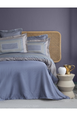 King Size Regina İndigo Elegance Saten Nevresim Takımı Indigo