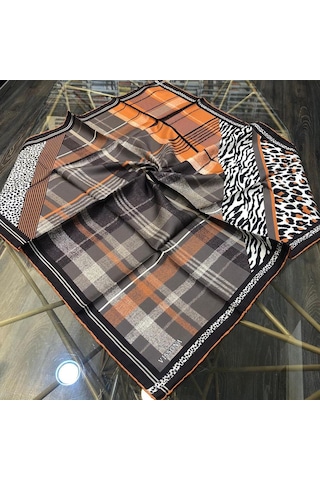 Vissona Twill İpek Eşarp Bej, Taba 16347-0014